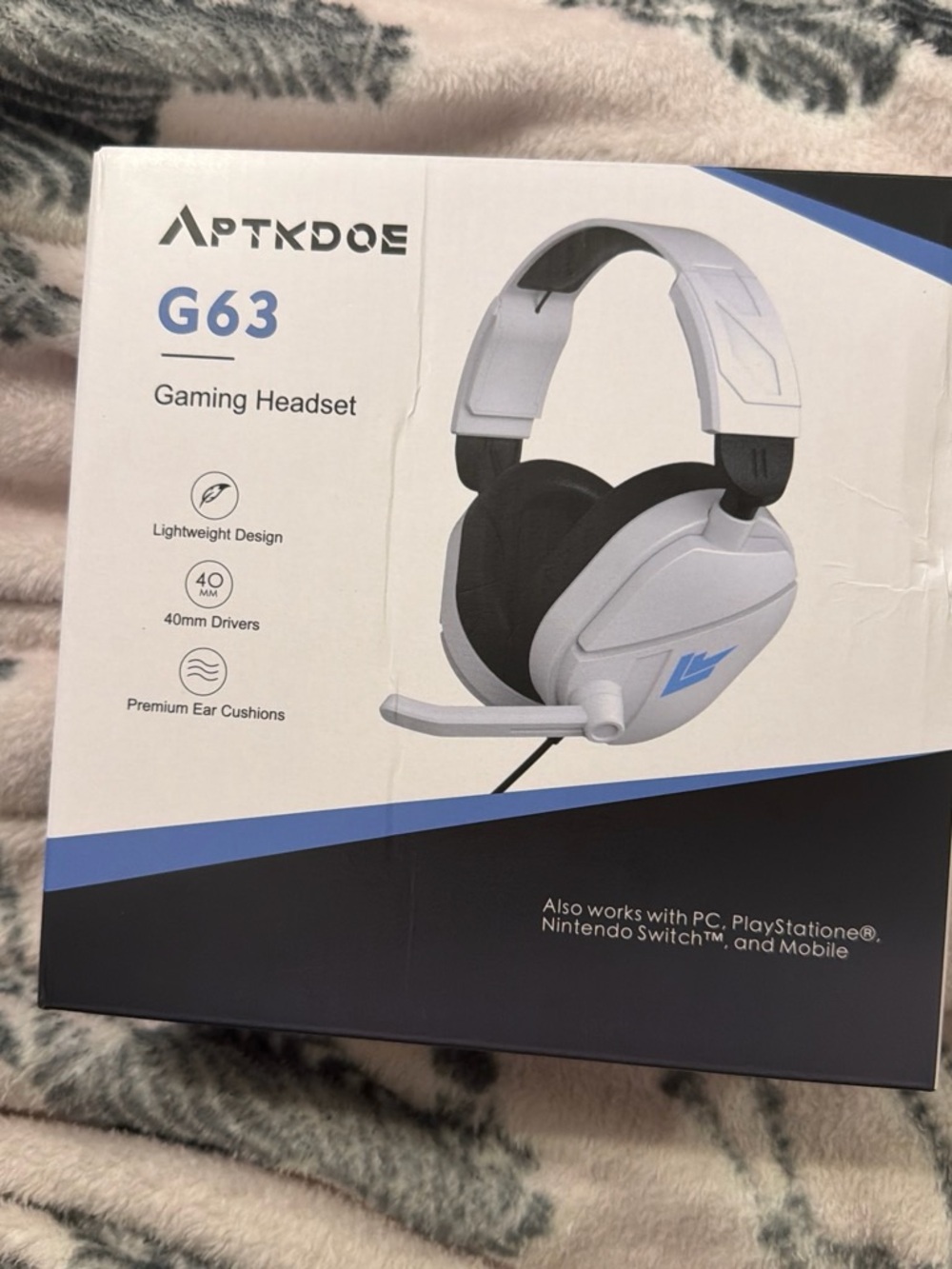 G63 White Gaming Headset - Stereo PC & Console Headphones